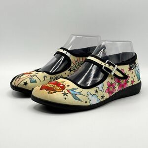 Hot Chocolate Design Chocolaticas Dark Tattoo Women's Mary Jane Flats - EU size